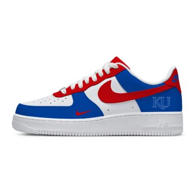 Custom Air Force 1 Low x NCAA Kansas Jayhawks AF1 Limited Sneakers For Fan TCB1021