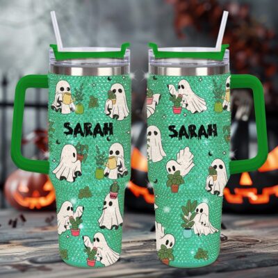 Custom Ghost Plant 40Oz Rhinestone Stanley Tumbler