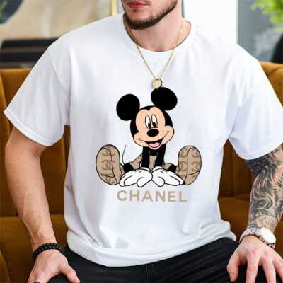 Disney Mickey Chanel Unisex T Shirt Cotton Tee TAT14289 2