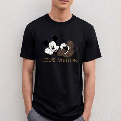 Disney Mickey Louis Vuitton Unisex T Shirt Cotton Tee TAT14299 4