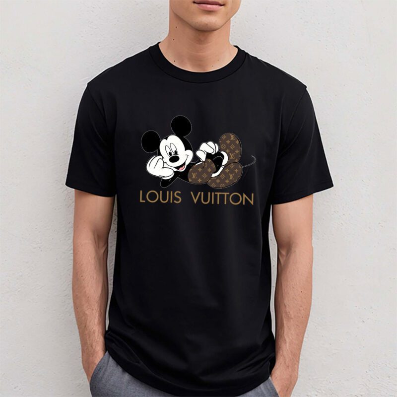 Disney Mickey Louis Vuitton Unisex T Shirt Cotton Tee TAT14299 4