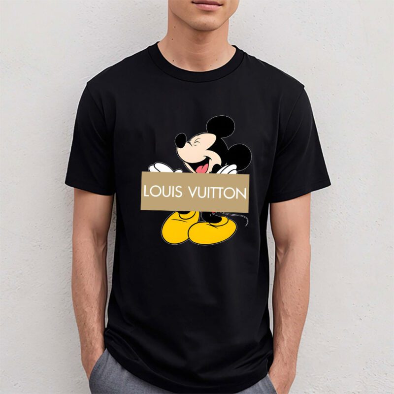 Disney Mickey Louis Vuitton Unisex T Shirt Cotton Tee TAT14300 4