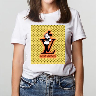 Disney Mickey Louis Vuitton Unisex T Shirt Cotton Tee TAT14301 3