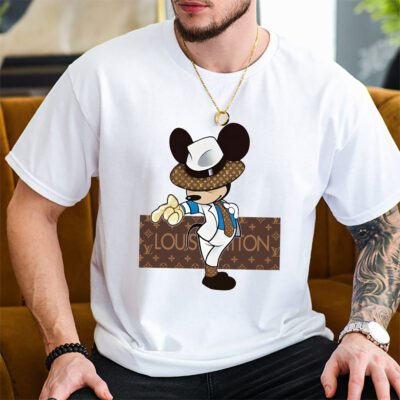 Disney Mickey Louis Vuitton Unisex T Shirt Cotton Tee TAT9810 2