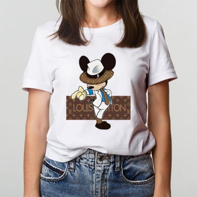 Disney Mickey Louis Vuitton Unisex T Shirt Cotton Tee TAT9810 3