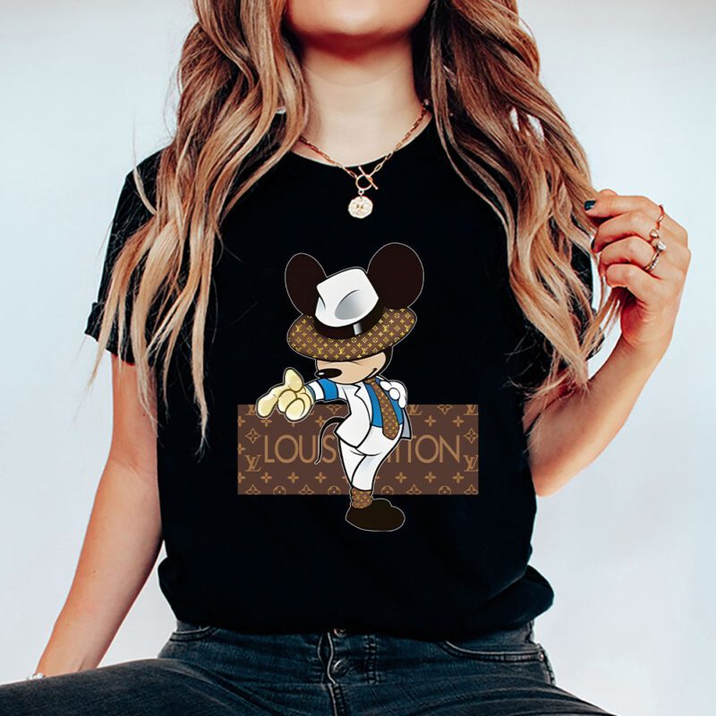Disney Mickey Louis Vuitton Unisex T Shirt Cotton Tee TAT9810 5