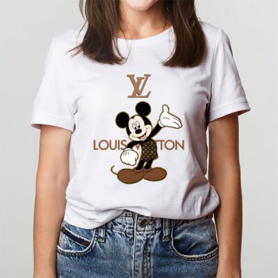 Disney Mickey Louis Vuitton Unisex T Shirt Cotton Tee TAT9811 3