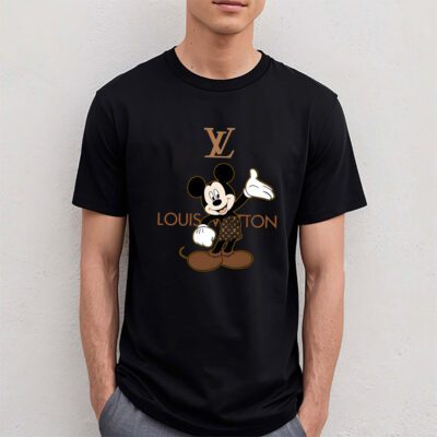 Disney Mickey Louis Vuitton Unisex T Shirt Cotton Tee TAT9811 4