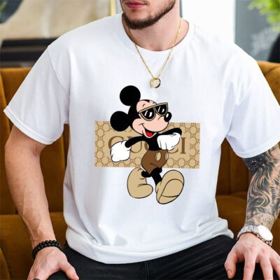 Disney Mickey Mouse Gucci Unisex T Shirt Cotton Tee TAT14305 2