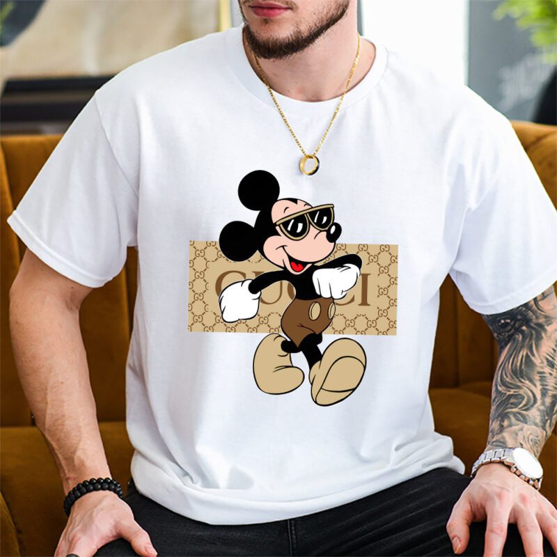 Disney Mickey Mouse Gucci Unisex T Shirt Cotton Tee TAT14305 2