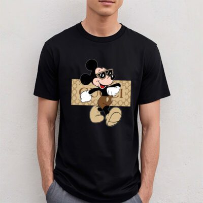 Disney Mickey Mouse Gucci Unisex T Shirt Cotton Tee TAT14305 4
