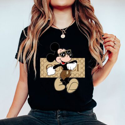 Disney Mickey Mouse Gucci Unisex T Shirt Cotton Tee TAT14305 5