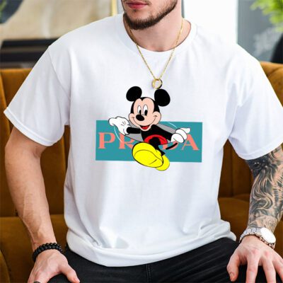 Disney Mickey Mouse Prada Unisex T Shirt Cotton Tee TAT14308 2