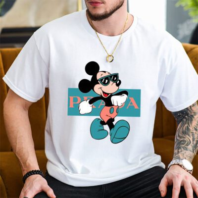 Disney Mickey Mouse Prada Unisex T Shirt Cotton Tee TAT14309 2