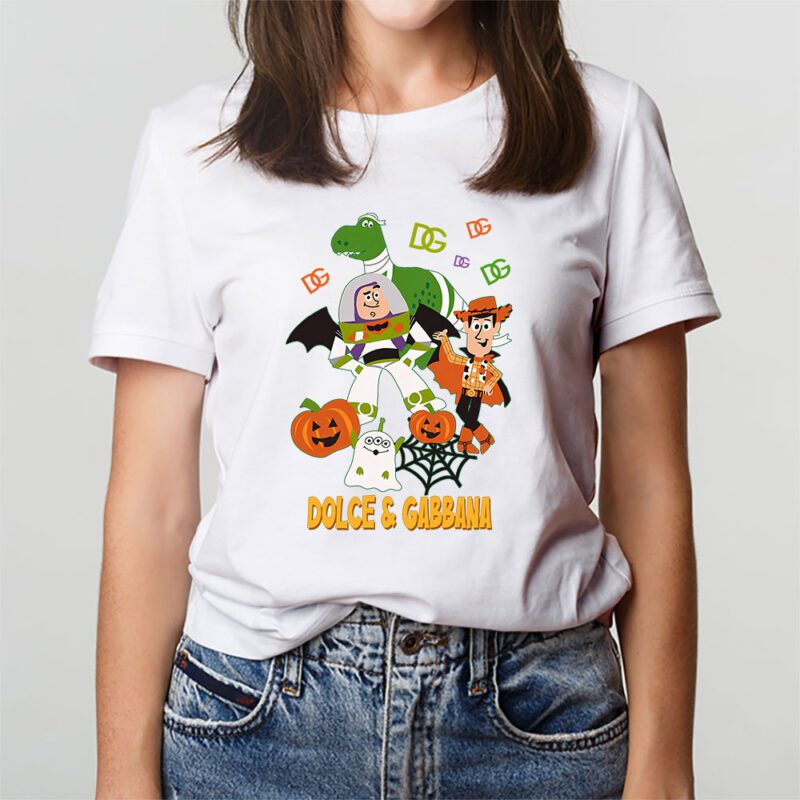 Disney Pixar Toy Story Halloween Dolce Gabbana Unisex T Shirt Cotton Tee TAT10071 3