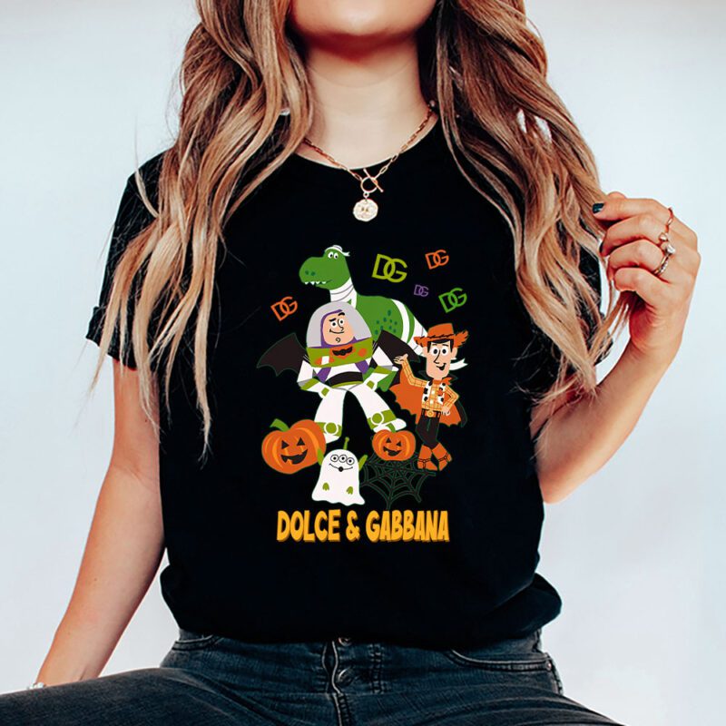 Disney Pixar Toy Story Halloween Dolce Gabbana Unisex T Shirt Cotton Tee TAT10071 5