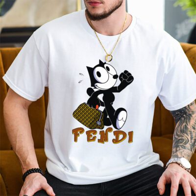 Felix The Cat Fendi Unisex T Shirt Cotton Tee TAT8167 2
