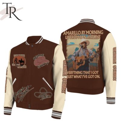 George Strait Amarillo by Morning Baseball Jacket TBJ1052 2 George Strait Amarillo by Morning Baseball Jacket TBJ1052 2