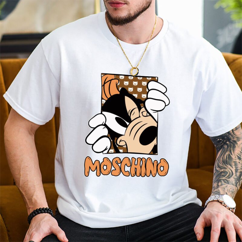 Goofy Dog Moschino Unisex T Shirt Cotton Tee TAT8186 2