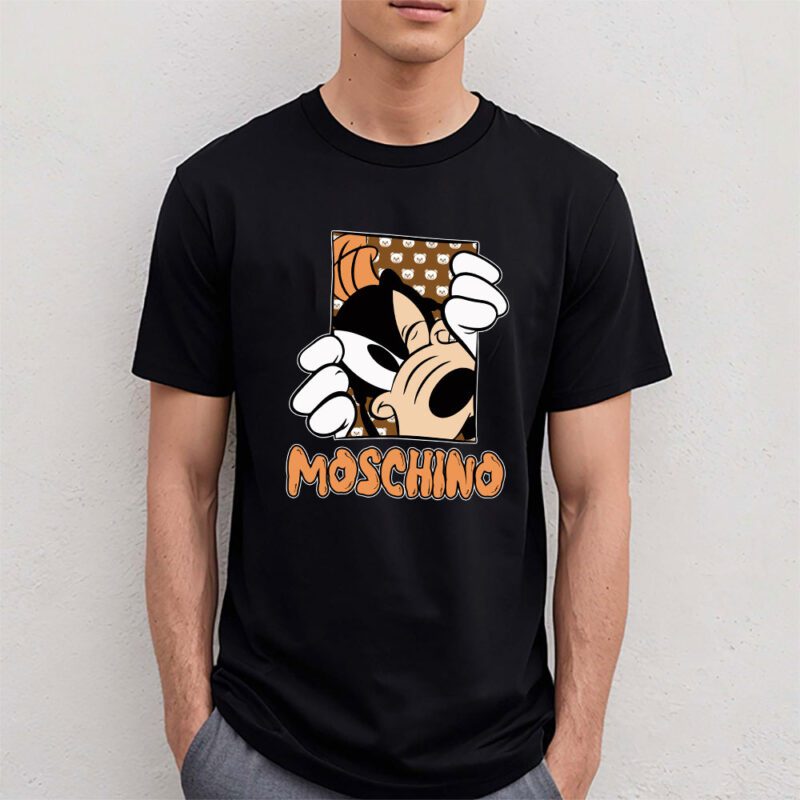 Goofy Dog Moschino Unisex T Shirt Cotton Tee TAT8186 4