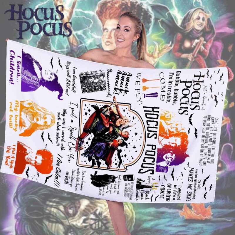 Hocus Pocus Rectangle Beach Towel WBT1014 1