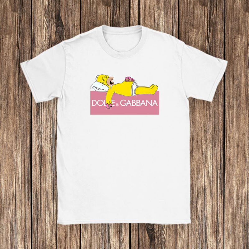 Homer Simpson Dolce Gabbana Unisex T Shirt Cotton Tee TAT14316 1