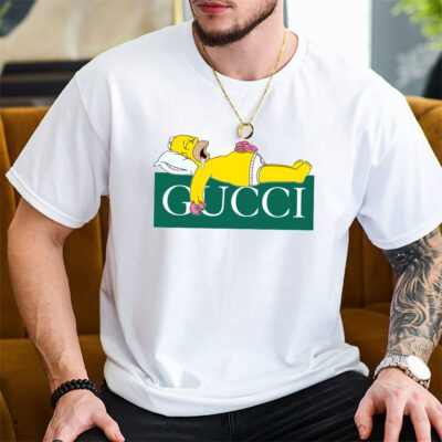 Homer Simpson Gucci Unisex T Shirt Cotton Tee TAT14317 2