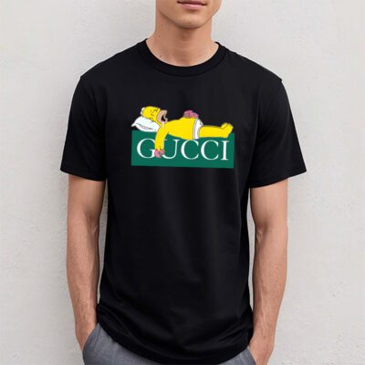 Homer Simpson Gucci Unisex T Shirt Cotton Tee TAT14317 4