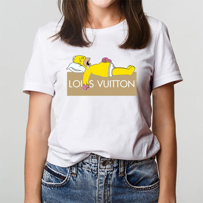 Homer Simpson Louis Vuitton Unisex T Shirt Cotton Tee TAT14318 3