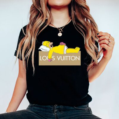 Homer Simpson Louis Vuitton Unisex T Shirt Cotton Tee TAT14318 5