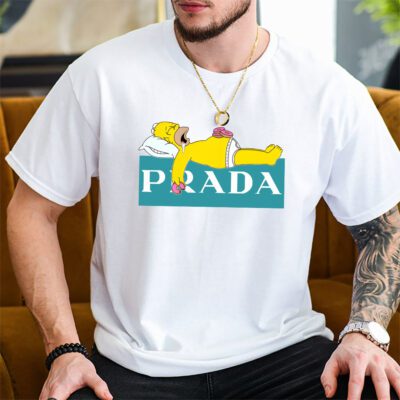 Homer Simpson Prada Unisex T Shirt Cotton Tee TAT14319 2