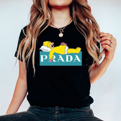 Homer Simpson Prada Unisex T Shirt Cotton Tee TAT14319 5
