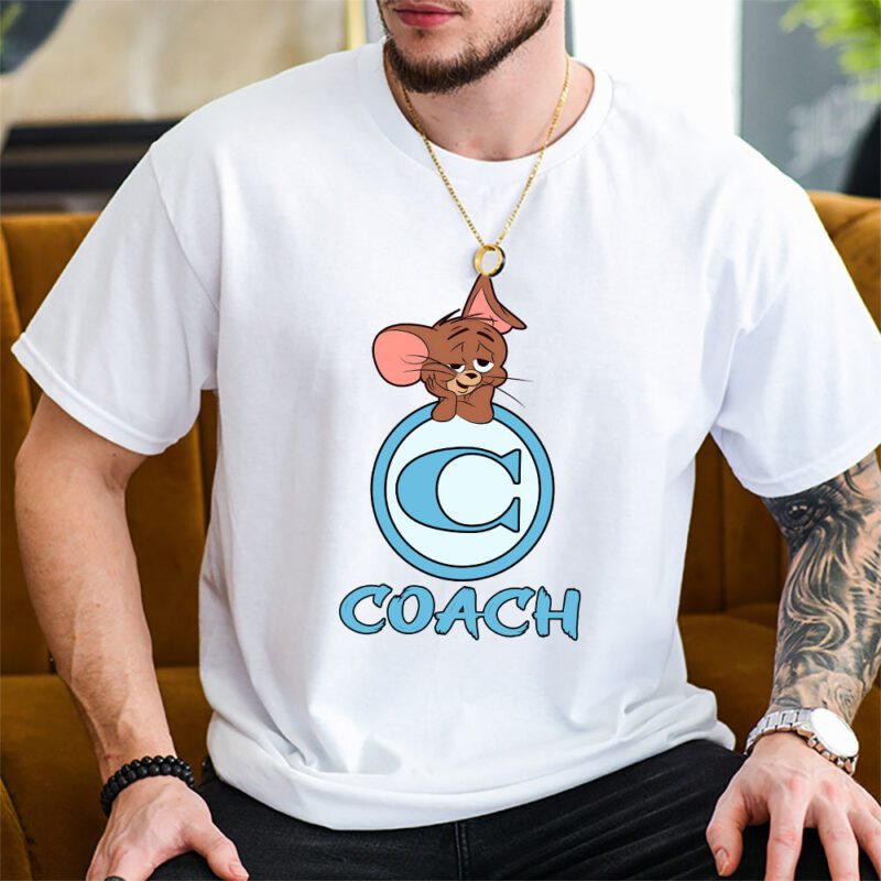 Jerrry In Tom And Jerry Coach Brand Unisex T Shirt Cotton Tee TAT6283 2