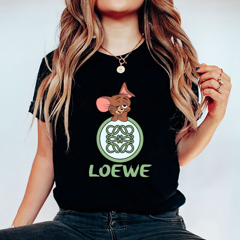 Jerrry In Tom And Jerry Loewe Brand Unisex T Shirt Cotton Tee TAT6285 5