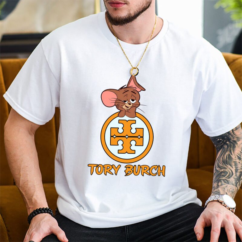 Jerrry In Tom And Jerry Tory Burch Unisex T Shirt TAT5509 2