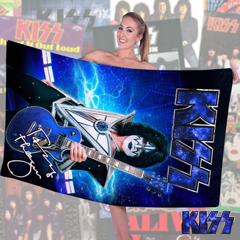 Kiss Band Rectangle Beach Towel WBT1027 1