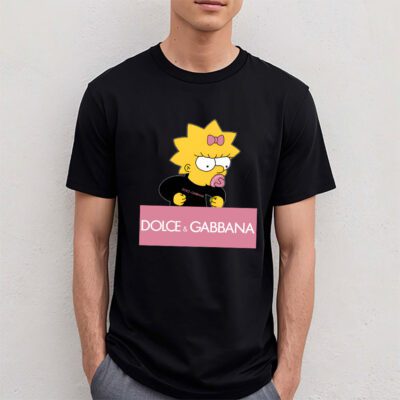 Lisa Simpson Dolce Gabbana Unisex T Shirt Cotton Tee TAT14322 4