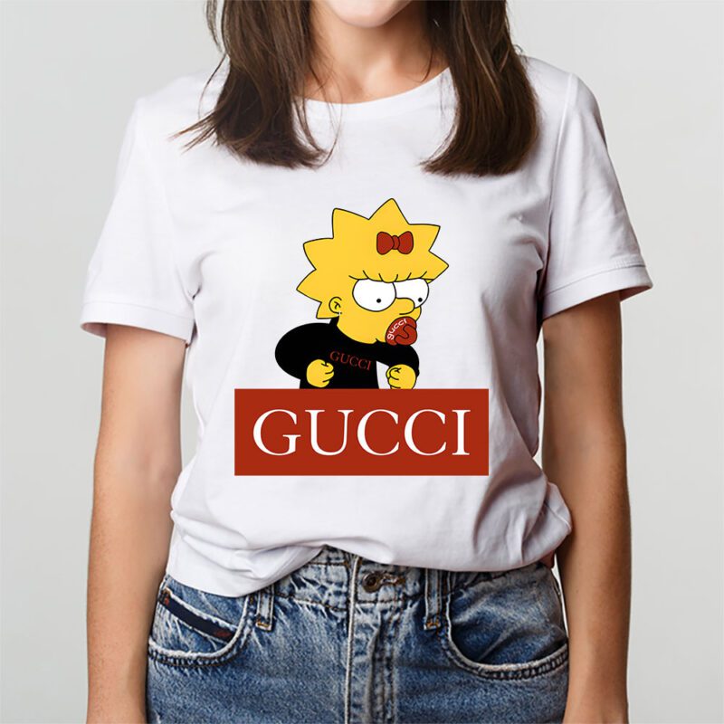 Lisa Simpson Gucci Unisex T Shirt Cotton Tee TAT14323 3