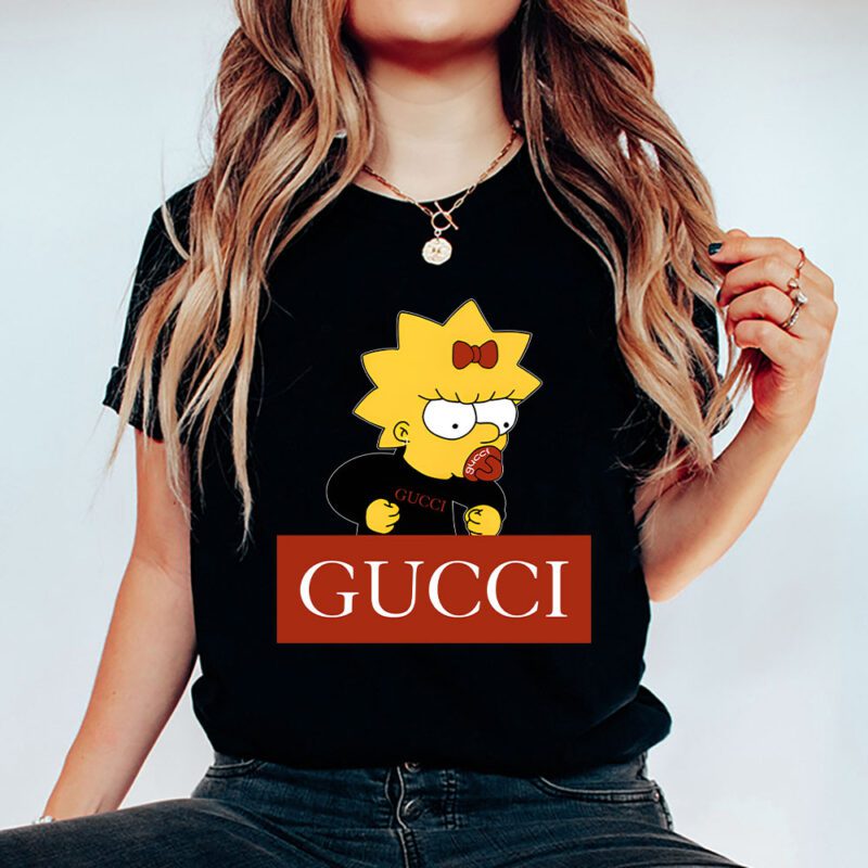 Lisa Simpson Gucci Unisex T Shirt Cotton Tee TAT14323 5