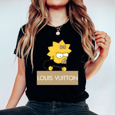 Lisa Simpson Louis Vuitton Unisex T Shirt Cotton Tee TAT14324 5