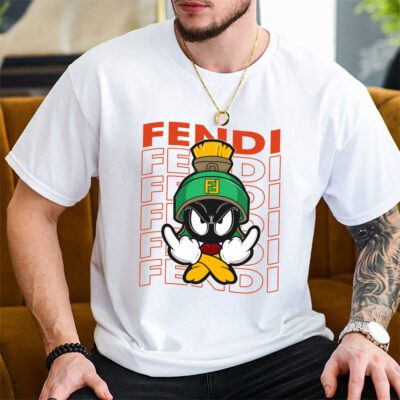 Marvin The Martian Fendi Unisex T Shirt Cotton Tee TAT8317 2