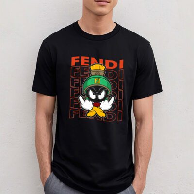 Marvin The Martian Fendi Unisex T Shirt Cotton Tee TAT8317 4