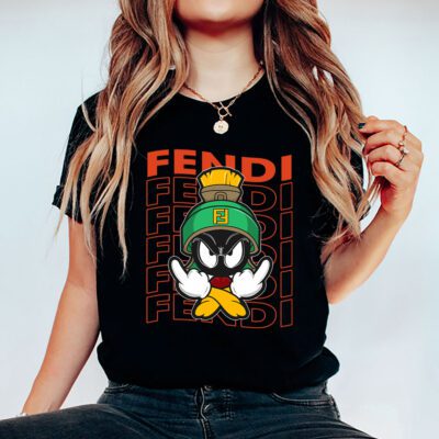 Marvin The Martian Fendi Unisex T Shirt Cotton Tee TAT8317 5