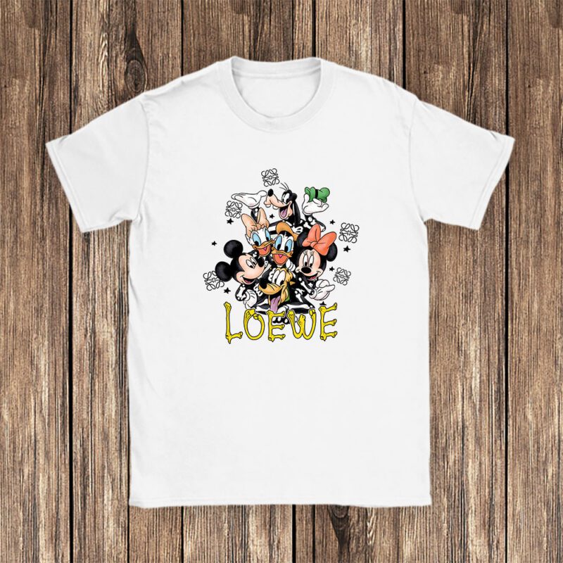 Mickey And Friends Skeleton Halloween Loewe Unisex T Shirt Cotton Tee TAT10107 1