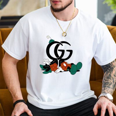 Mickey And Minnie Gucci Unisex T Shirt Cotton Tee TAT14327 2
