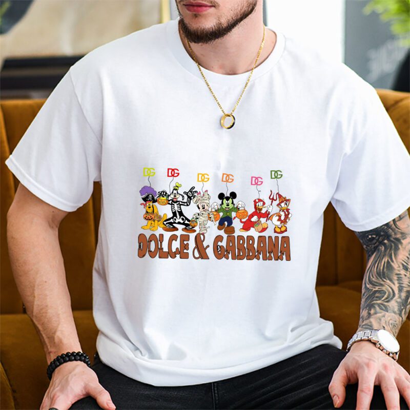 Mickey Happy Halloween Dolce Gabbana Unisex T Shirt Cotton Tee TAT9287 1