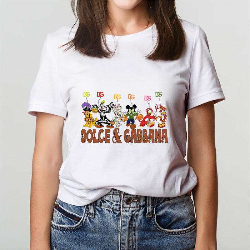 Mickey Happy Halloween Dolce Gabbana Unisex T Shirt Cotton Tee TAT9287 2