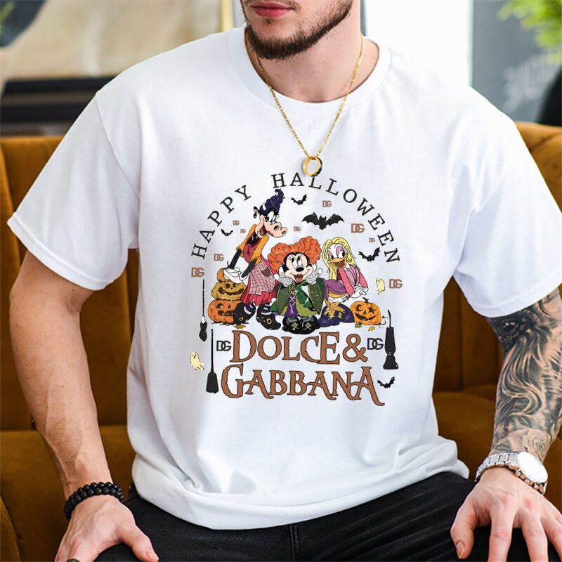 Mickey Happy Halloween Dolce Gabbana Unisex T Shirt Cotton Tee TAT9288 2