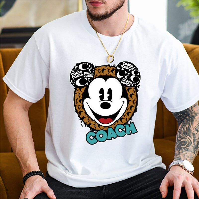 Mickey Mouse Coach Unisex T Shirt Cotton Tee TAT7067 2