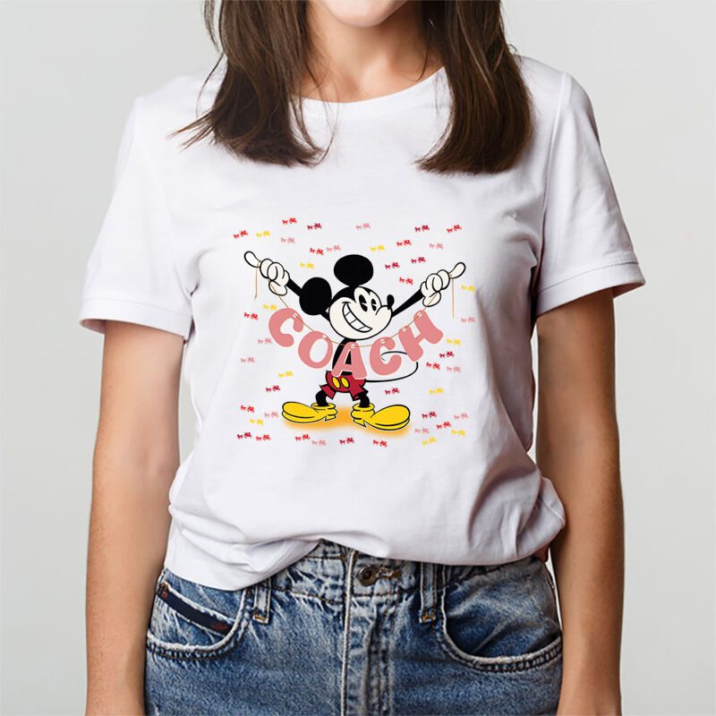 Mickey Mouse Coach Unisex T Shirt Cotton Tee TAT7588 3